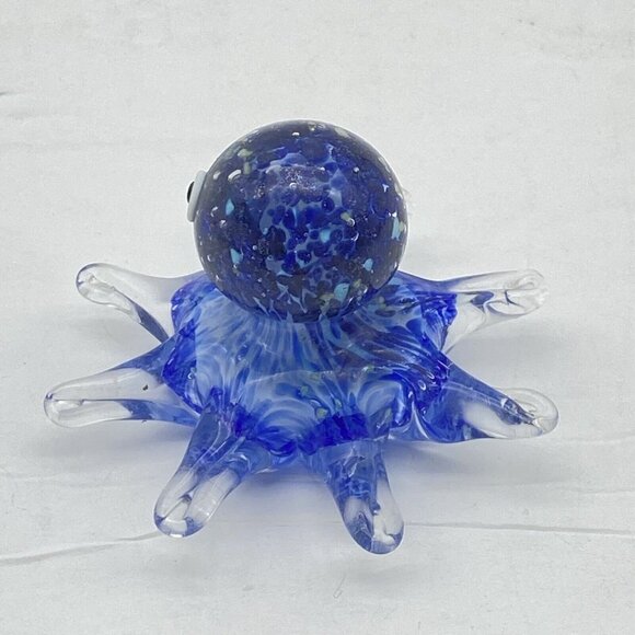 Dynasty Gallery Blue Art‎ Glass Octopus Glow in the Dark Paperweight Figurine - Picture 4 of 11